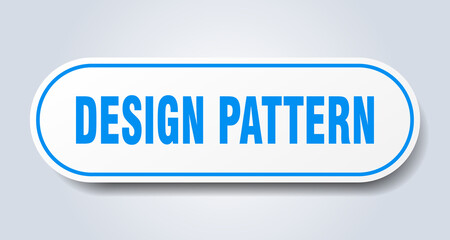 design pattern sign. rounded isolated button. white sticker