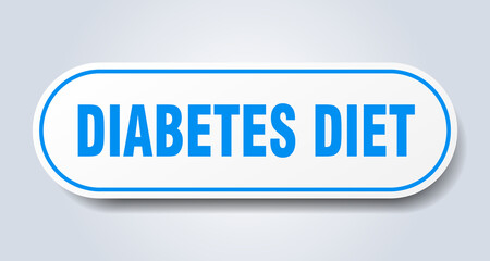 diabetes diet sign. rounded isolated button. white sticker