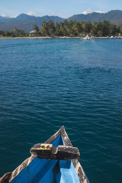 Traveling By Boat To Tropical Island
