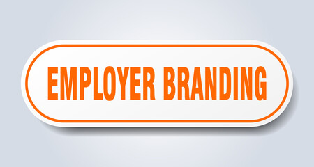 employer branding sign. rounded isolated button. white sticker