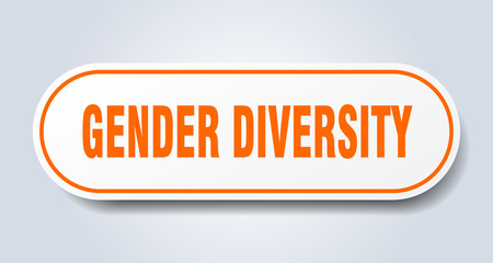 gender diversity sign. rounded isolated button. white sticker