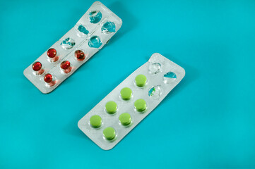Convolute pills, vitamins. Pharmacy