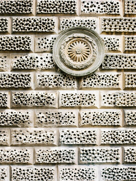Detail of wall in Bath, UK
