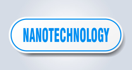 nanotechnology sign. rounded isolated button. white sticker