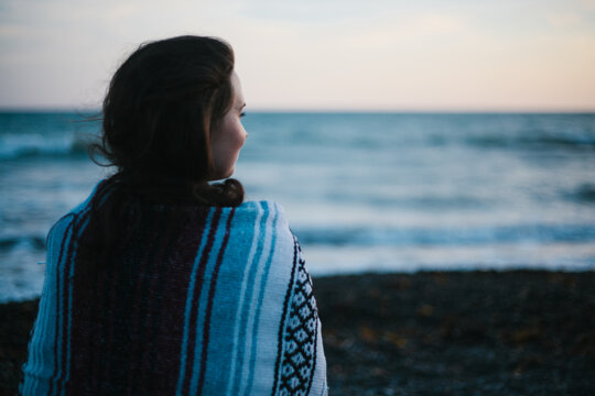 Beach Walk At Sunset