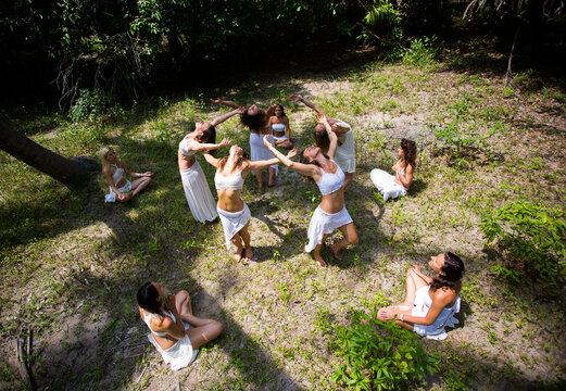Women Ecstatically Dancing in Nature