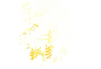 Light Orange vector elegant pattern with leaves.