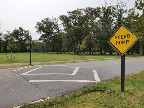 Speed hump sign
