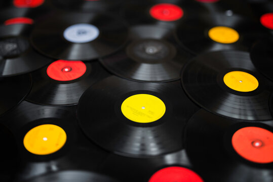 Vinyl records background