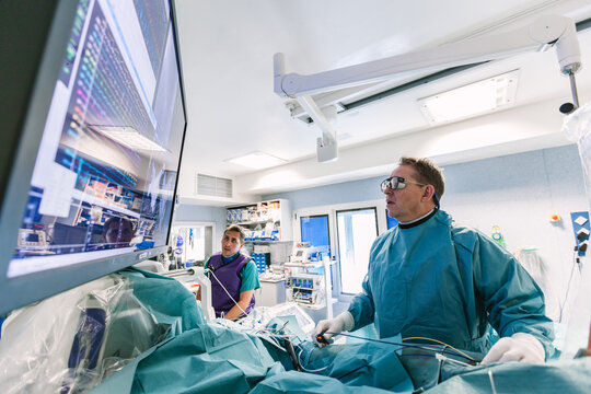 Doctor Operating Using Robot-Assisted Surgery
