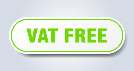 vat free sign. rounded isolated button. white sticker