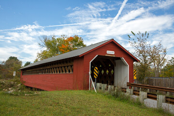 Paper Mill covered bridge  near Paper Mill Village, Vermont.