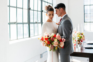 A beautiful couple in formal attire