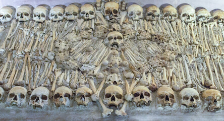 Pattern of skulls and bones