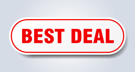 best deal sign. rounded isolated button. white sticker