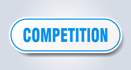 competition sign. rounded isolated button. white sticker