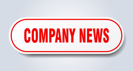 company news sign. rounded isolated button. white sticker