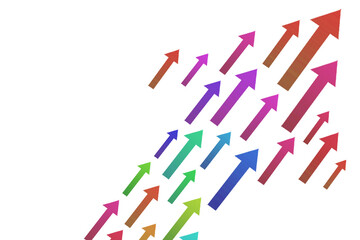 many colorful arrows