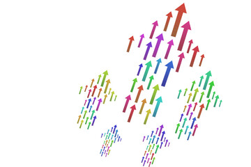 many colorful arrows