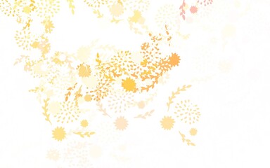 Obraz premium Light Red vector doodle template with flowers