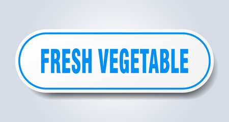 fresh vegetable sign. rounded isolated button. white sticker