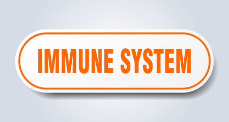 immune system sign. rounded isolated button. white sticker