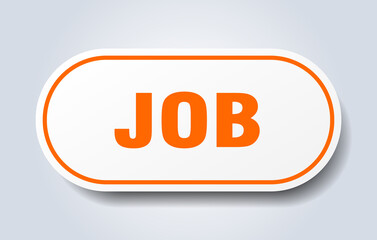 job sign. rounded isolated button. white sticker