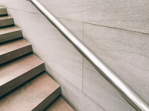 Modern steps and handrail