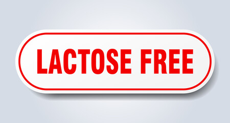 lactose free sign. rounded isolated button. white sticker