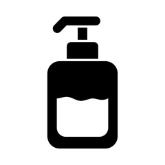 antibacterial gel bottle icon, silhouette style