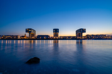 Obraz premium Crane houses in Cologne