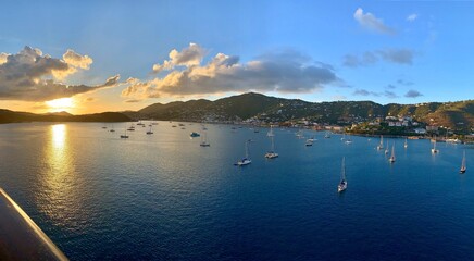 Sunset cruise of US Virgin Islands 