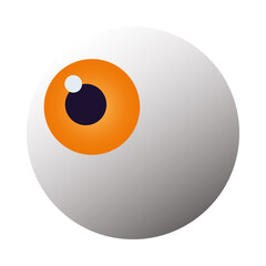 halloween yellow eye human isolated icon