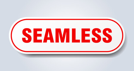 seamless sign. rounded isolated button. white sticker