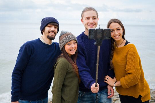 Group of friends taking a selfie