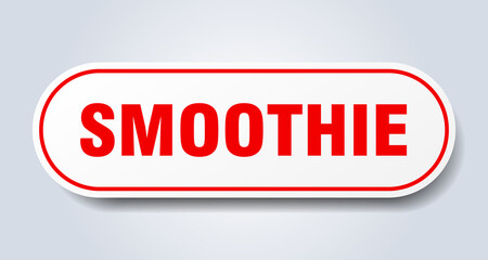 smoothie sign. rounded isolated button. white sticker