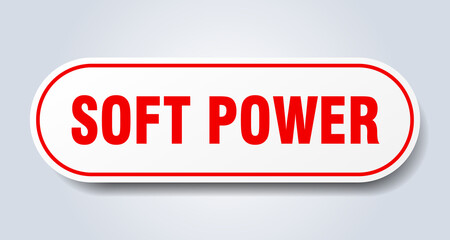 soft power sign. rounded isolated button. white sticker