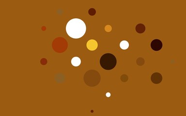 Light Orange vector layout with circle shapes. Modern abstract illustration with colorful water drops. Design for posters, banners.