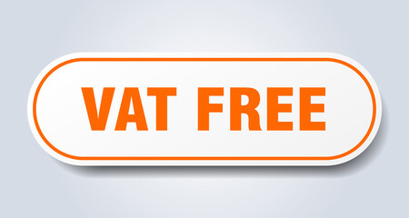 vat free sign. rounded isolated button. white sticker