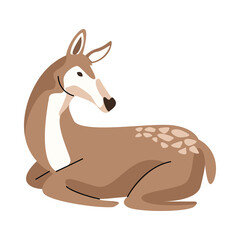 wild fawn animal nature icon
