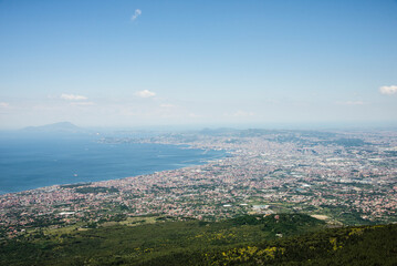 Ariel view of Naples in Italy