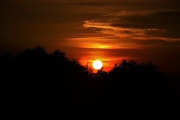 sunset in the mountains