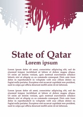 Flag of Qatar, State of Qatar. Template for award design, an official document with the flag of Qatar. Bright, colorful vector illustration for graphic and web design.
