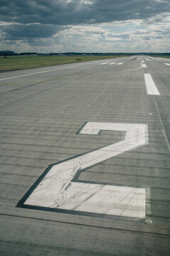 Runway with number two