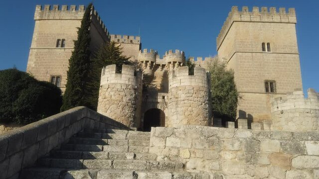 Castle in Ampudia, village of Palencia. Spain. Europe