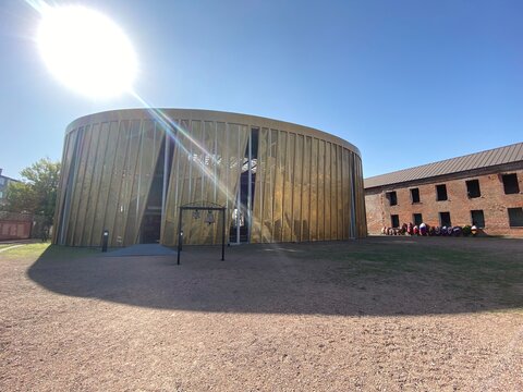 the entrance to the hall