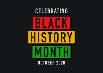 Black history month (UK) October 2020 vector illustration