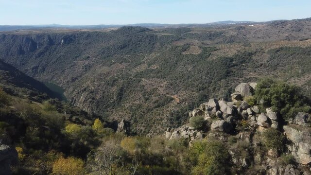 Mountain landscape in national park . Salamanca, Spain