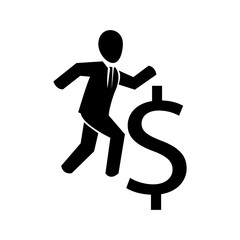 Money and businessman icon