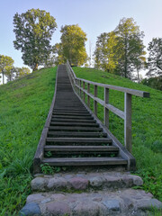 Fototapeta na wymiar Zemosios Panemunes mound in Lithuania